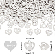 UNICRAFTALE 200pcs Heart with Moon & Star Charms Stainless Steel Pendants Metal Small Hole Charms for Jewelry Making STAS-UN0029-73-6