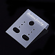 プラスチックピアスディスプレイカード  吊り下げ式カードホルダー  長方形  透明  37x30mm X-EDIS-Q043-01-2