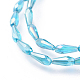 Electroplate Transparent Glass Beads Strands EGLA-L015-FR-A01-2