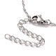 304 Stainless Steel Heart Pendant Necklace with Clear Cubic Zirconia for Women NJEW-G019-05P-4