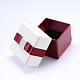 Cajas rectangulares de anillo de cartón con terciopelo negro en el interior y lazo X-CBOX-N006-02-2