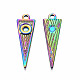 Montatura cabochon pendente in lega color arcobaleno PALLOY-N163-111-NR-3