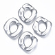 Opaque Spray Painted Acrylic Linking Rings OACR-S021-25A-B02-1