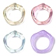 透明樹脂指輪  ABカラーメッキ  ミックスカラー  usサイズ6 3/4(17.1mm) RJEW-T013-001-E-1