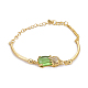 Tonalité Golden Link de laiton bracelets BJEW-L639-14D-1
