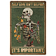 SUPERDANT Metal Tin Sign Skeleton Self Love Vintage Skull Flowers Birds Tin Painting Retro Plaque Wall Art Poster Old Fashion Aluminum Sign Home Bedroom Girl's Room Wall Decor AJEW-WH0189-208-1