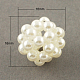 Perline lavorate a mano in plastica imitazione perla X-WOVE-R030-1