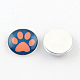 Half Round/Dome Dog Paw Print Photo Glass Flatback Cabochons for DIY Projects GGLA-Q037-25mm-08-2