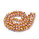 Chapelets de perles vernissées de sable d'or manuels LAMP-R141-8mm-07-3