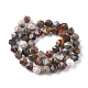 Chapelets de perles en bois pétrifié naturel G-F668-02-8mm-2
