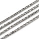 3.28 Feet 304 Stainless Steel Round Snake Chains X-CHS-K001-06-1