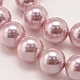 Chapelets de perles rondes en coquille&nbsp;BSHE-L011-8mm-A001-4