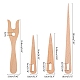 Tenedor de tejer de madera y agujas grandes TOOL-NB0001-27-2