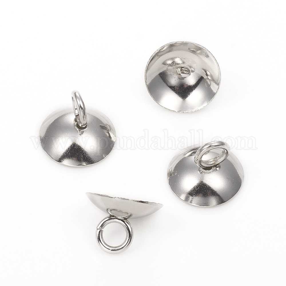 Wholesale 201 Stainless Steel Bead Cap Pendant Bails - Pandahall.com