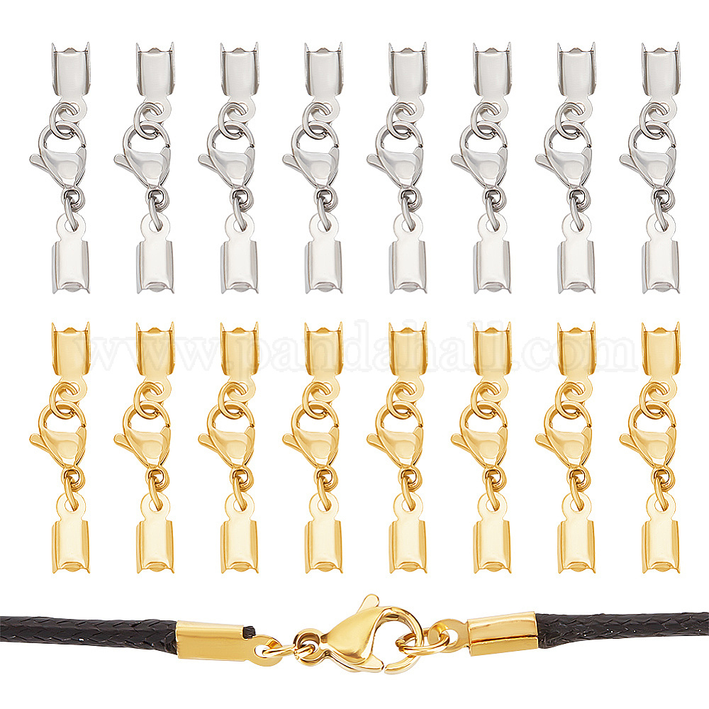 Kit 40 Set Ciondoli Cabochon In Acciaio Inossidabile E Vetro - Oro E Argento Per Creazione Gioielli Fai Da Te