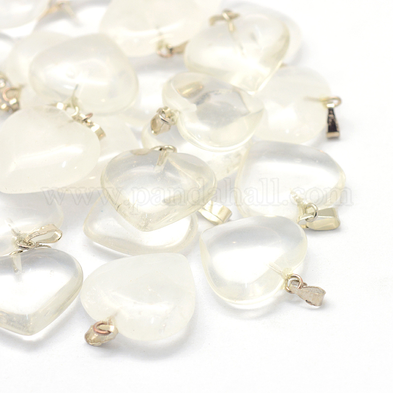 Wholesale Heart Natural Crystal Pendants