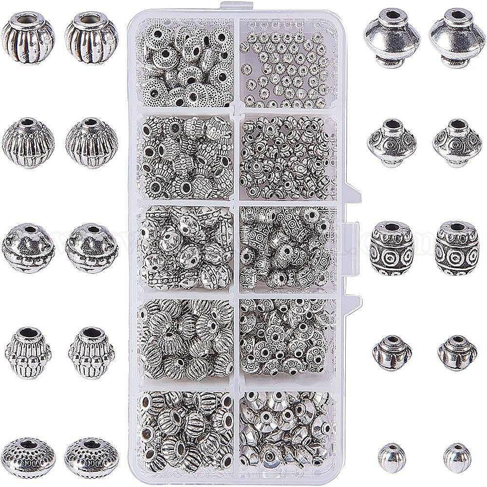 Wholesale PH PandaHall 450pcs 10 Styles Antique Silver Tibetan Alloy ...