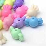Candy Opaque Acrylic Beads, Mixed Color, 8.5x16.5x9mm, Hole: 1.5mm, about 850pcs/500g