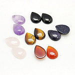 Cabochons en pierres gemmes, larme, pierre mixte, 14x10x4mm