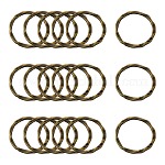 Anillos de enlace de estilo tibetano, marcos de círculo, sin plomo y níquel, color de bronce antiguo, 22x1.5mm, aproximamente 18.5 mm de diámetro interior