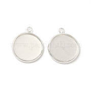 Плоские круглые сеттинги кабошон латунь подвесные KK-K414-14F-S