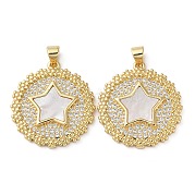 Латунные микро проложить кубического циркония подвески KK-D057-05G