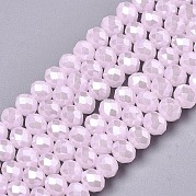 Стеклянные бусины с гальваническим покрытием  EGLA-A034-J4mm-A09