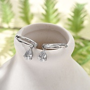 Серьги-кольца из нержавеющей стали 304 с микропаве из кубического циркония STAS-R004-05P-02