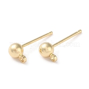Медные серьги-гвоздики KK-F090-16LG-02