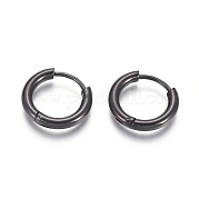 Серьги-кольца Huggie Hoop из нержавеющей стали 304 EJEW-F111B-16mm-B