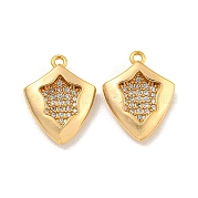 Латунные микропаве прозрачные подвески с фианитом KK-U006-07G-04