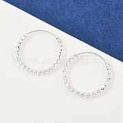 Фактурные серьги-кольца из латуни EJEW-F378-03C-S