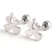 Серьги-штанги для хрящей из нержавеющей стали 201 EJEW-R147-06