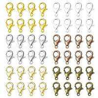 WADORN DIY Keychain Making Kit, Including 8Pcs Alloy Swivel Clasps &  Lobster Claw Clasps, 304 Stainless Steel Split Key Rings, Rainbow Color,  16Pcs/box