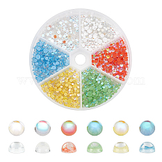 6 Beutel mit 6 farbigen Harz-Cabochons MRMJ-PH0002-82