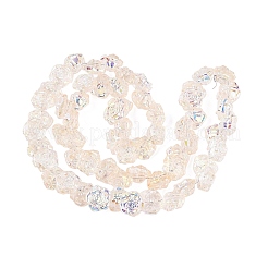 Chapelets de perles en verre transparent électrolytique&nbsp;EGLA-N056-02A-01