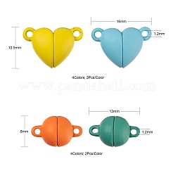 16 комплект 8 стильных магнитных застежки из окрашенного сплава с петлями FIND-LS0001-64