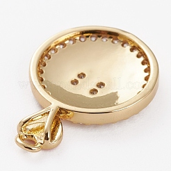 Латунные микро проложить кубического циркония подвески ZIRC-H115-09G