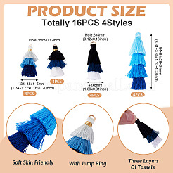 16 Stück 4 Stile Nylon-Quastendekorationen&nbsp;OCOR-TA0003-38