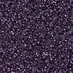 MIYUKIデリカビーズ  シリンダー  日本製シードビーズ  11/0  （db0455)亜鉛メッキダークプラム  1.3x1.6mm  穴：0.8mm  約2000PCS /ボトル  10 G /ボトル&nbsp;SEED-JP0008-DB0455