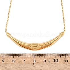 Ожерелья с подвесками из коровьего рога из нержавеющей стали 304 NJEW-C101-02G