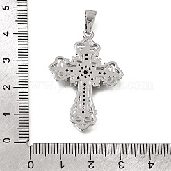 Messing Micro Pave schwarz Zirkonia Anhänger&nbsp;CU-CBA4BAF-05P
