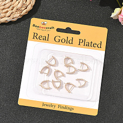 5 пара серег-гвоздиков из латуни с кубическим цирконием&nbsp;KK-BBC0019-98