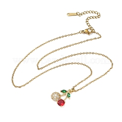 Collares con colgantes de latón y circonita cúbica&nbsp;SA-CBA7E55-03G-02