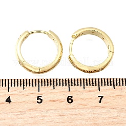 Латунные серьги-кольца из прозрачного кубического циркония EJEW-Z121-01G