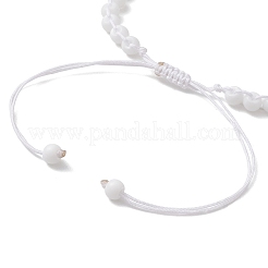 Lampwork fait à la main mauvais œil et perles de rocaille en verre bracelets de perles tressés&nbsp;BJEW-MZ00090-01