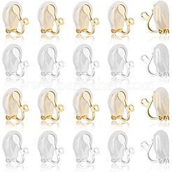 20шт 2 цвета латунные клипсы для серег KK-BBC0019-61