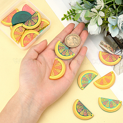 Набор для изготовления подвесных сережек с оранжевым шармом&nbsp;DIY-OC0007-70