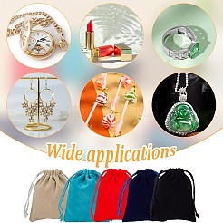 20 шт. 5-х цветные прямоугольные бархатные упаковочные мешочки&nbsp;TP-NB0001-55