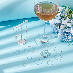 50 шт. 5 стиля латунных сережек-колец KK-UN0004-79